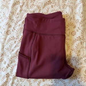 Women’s Active Leggings in Deep Burgundy